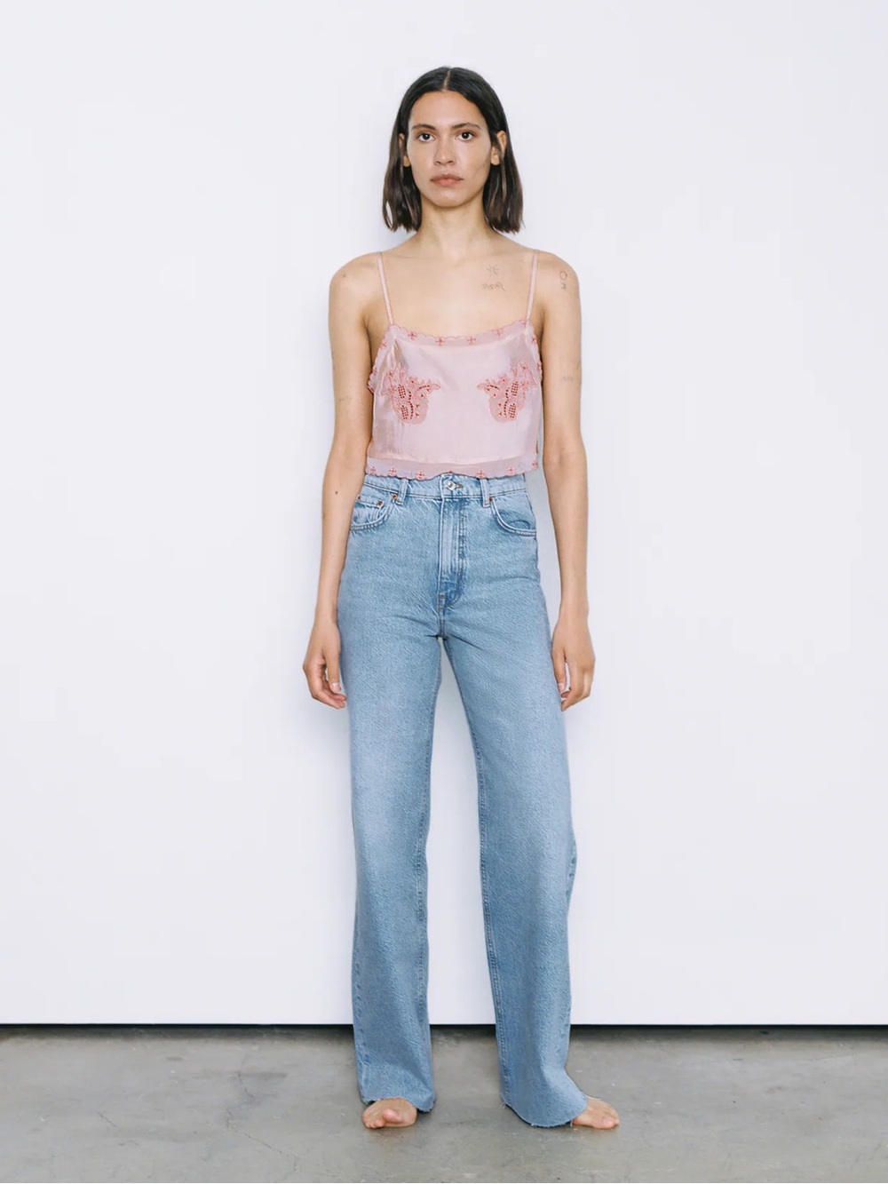 Zara 90s High Rise Straight Leg Jean Pair